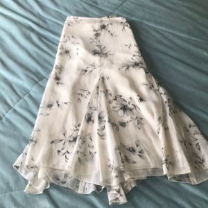 Ann Taylor LOFT flowy A-Line silk skirt